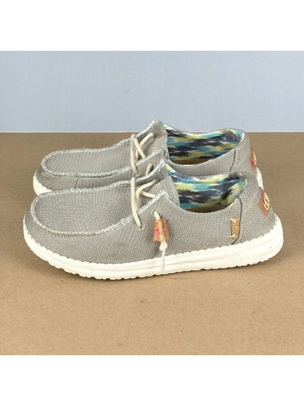 Hey Dude Wendy Eco Sox Tan Casual Shoes Womens 7 Slip On Comfort